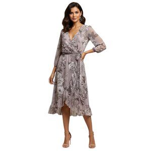KATE and LILY | Light Purple Floral High-Low Midi | Size 12 | NWT